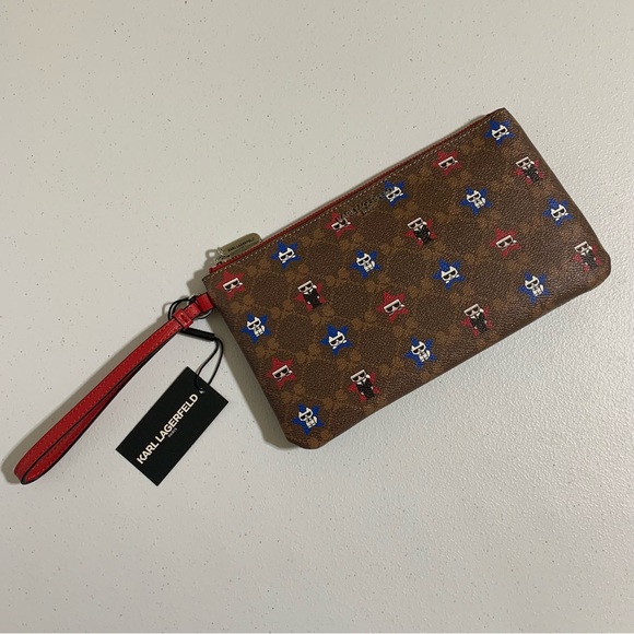 Karl Lagerfeld Paris Maybelle SLG Large Essential Wristlet-NWT - Picture 3 of 12